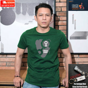KAOS OBLONG COWOK GREEN LIGHT/KAOS PRIA LENGAN PENDEK