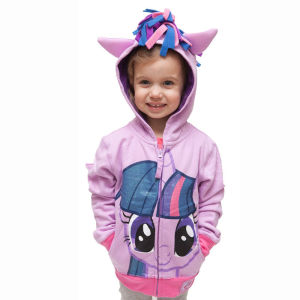 YIYANG Áo Khoác Cardigan Bé Gái Hình Ponys Hoạt Hình Áo Len Áo Nỉ Dây Kéo Hoodies Dài Tay Áo Trùm Đầu Quần Áo Trẻ Em Thời Trang Thường Ngày Cotton Xuân Thu Đông