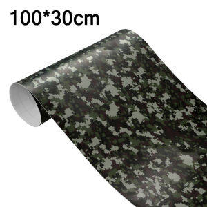 30x100cm Car Camouflage Vinyl Wrap Roll PVC Car DIY Sticker Wrap Film Army Green Camouflage Car Sticker