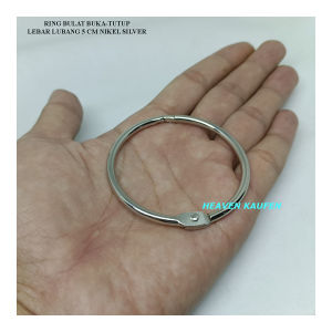 Ring Bulat Buka Tutup Atau Bukaan Diameter Lubang 5 cm Tebal 35 mm Warna Nikel Silver Type B Harga Per 4 Biji