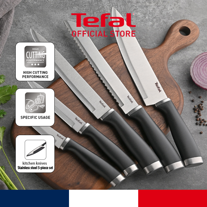 Tefal Stainless Steel 5-piece Set High Quality Kitchen Chef Knife ...