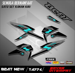 Striping Stiker Motor Beat New 2020-2022 Semifull Keren Motif Balab TA774