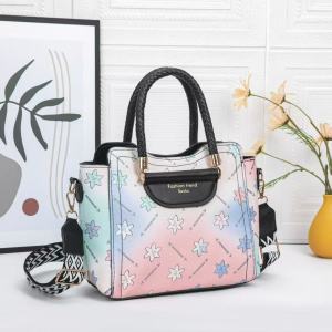 CATHERINE BAGS#1113 Korean Pu-leather sling shoulder bag for Women features a distinctive gradient pastel design with a white/rainbow floral pattern.