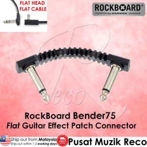 Warwick RockBoard Flat Patch Cable Bender75 Flat Patch Connector Guitar Effect Patch Cable Kable Wayar Jack Pendek Gitar