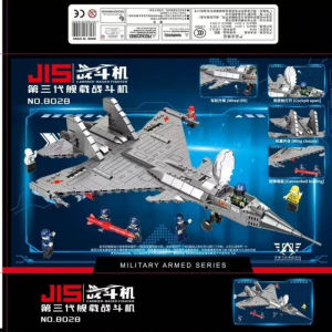 Oldlaiben Building Blocks Toy DIY Model Assembly 800PCS Military J-15 Fighter Aircraft for Boy Kids Gift