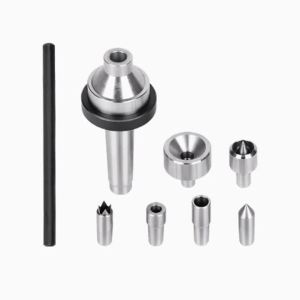 btnx Field Center with Adapter (45 # Steel CNC Machining) MT2 Field Wooden Lathe - 7-piece Quick Change Rear Tail Center 5B9Z4