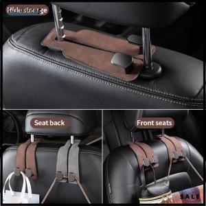 【liujinpeng】 ตะขอแขวนที่พิงศรีษะของรถหนังนิ่มแบบพรีเมี่ยมตะขอแขวนคู่ที่แขวนที่ทำจากโลหะผสมรับน้ำหนักได้มากที่แขวนอเนกประสงค์