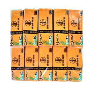 Túi 10 gói khăn giấy ăn gấu trúc HDA nhỏ gọn tiện lợi khăn giấy rút gói 300 tờ