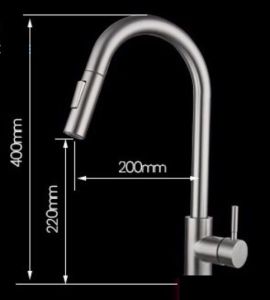 ✅Ready✅ SILVER Touch Pull Faucet Water Pipe Sensor Kitchen Bath Room Sink Tap Plumbing Basin Fauect Kepala Paip Sinki