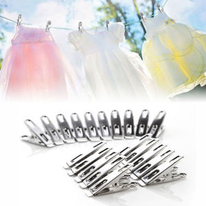 VBBN Windproof Metal Household Clothing For Coat Pants Laundry Washing Clothes Pins Clothes Pegs File Clip Sealing Clip