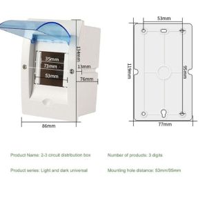 Waterproof Electric Box Cover Circuit Breaker Distribution Plastic Protection Box Wall Mount Box Current Distribution Circuit Panel Box