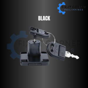 FIX-IT CORNER Drawer Lock Stainless Steel Cold Rolled Steel + Alloy 3.6 cm Black/White/Silver Key Lock for Doors or Drawers Install with Screws Durable and Easy to Use Comes with Two Keys