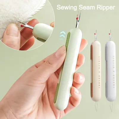 Seam Ripper 2-in-1 with Needle Threader | Durable Plastic + Steel | Household Sewing Tool