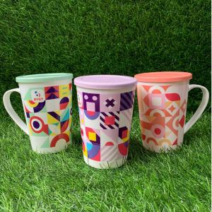 Mug Cangkir Wadah Tutup Plastik Gelas Mug Biggy