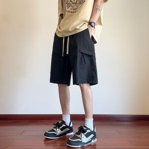 Running Shorts Mens Summer Casual Trend Loose Brand Ins Hong Kong Style Mens Cargo Pants Outdoor Shorts