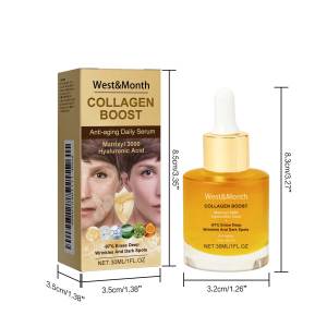 【BUY 2 TAKE 1】WEST&MONTH Collagen Boost Serum Anti-Aging Daily Serum Anti Wrinkle Face Essence Ceramide Skin Whitening Lotion Lifting And Firming 30ml