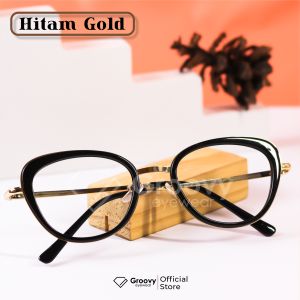 Groovy Eyewear - Kacamata Keira Cat Eye Minus Blueray Antiradiasi Hp