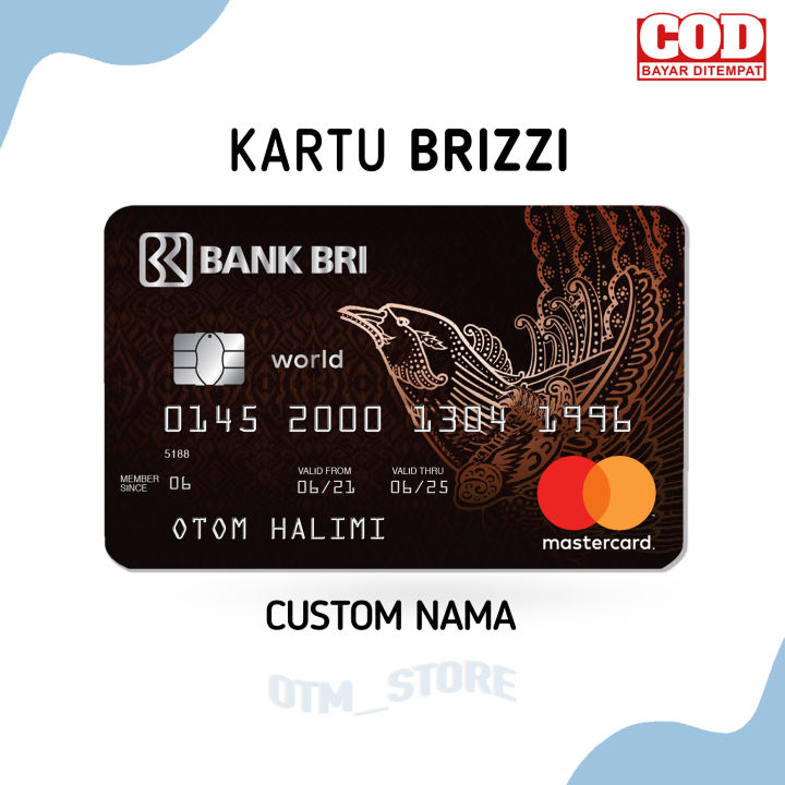Kartu BRIZZI BRI Design Master Card Bisa Custom Nama - BRIZZI 1 SISI SALDO 0 [ COD ]