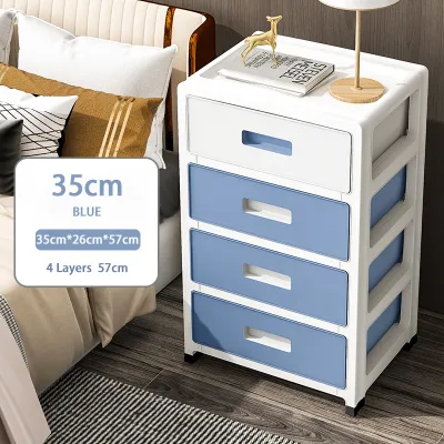 3-6 Tier Drawer Cabinet Mobile File Cabinet with Wheels Kitchen Storage Dresser Cabinet Bedhead Storage Cabinet