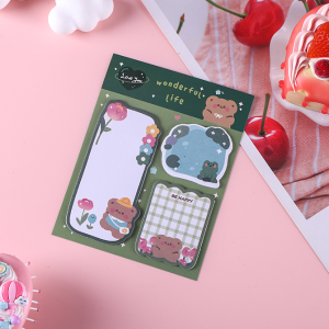Gratis Semua - Sticky Notes Lucu 3 in 1 / Memo Stick Stationery Cute / Sticky Notes Kartun