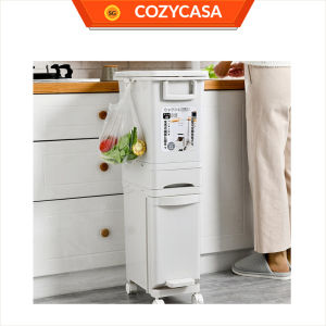 【COZYCASA】【Type A Slim Dust Bin】Slim Profile with Pull-Bag Design Trash bin/Dustbin