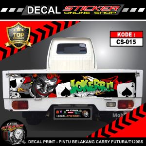 STIKER PICK UP FUTURA CARRY L300 T120SS PICK UP DECAL STICKER PINTU BELAKANG MOBIL