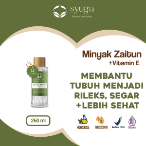 Syuga Perfume Body Oil 250 ml dengan Vitamin E (Menyamarkan Stretch Marks dan Bekas Luka) Minyak PIjat Olive Oil | Minyak Argan | MIinyak VCO | Minyak Jojoba