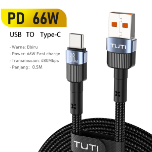 TUTI Kabel Date Fast Charging 11V 6A USB To Type C 3 Meter Kabel Charger Garansi 1 tahun