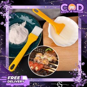 Kuas Kuning Kecil / Kuas Roti Dapur / Kuas Kue / Cat Kuas Makanan / Kuas Oles Roti Mentega