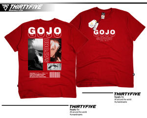 kaos distro anak tanggung anime gojo satoru usia 9 - 16 tahun warna maroon