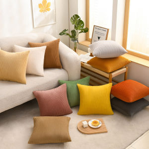 New Striped Pillow Cover 40x40cm 45x45cm 50x50cm 60x60cm Solid Color Cushion Cover Sofa Bed Headrest Pillow case