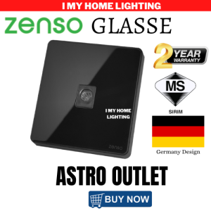 SIRIM ZENSO Switch Glasse Black Glass Rocker Slim Switches & Socket Suis Kaca Lampu Rumah 1gang 13A 20A Doorbell USB 4.9 137 Ratings 1.7k Sold