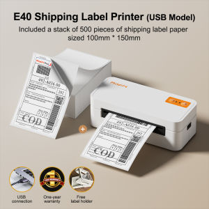 AiYin E40/AE241 Waybill Printer A6 Bluetooth USB Thermal Label PrinterBarcode Shipping Label Print