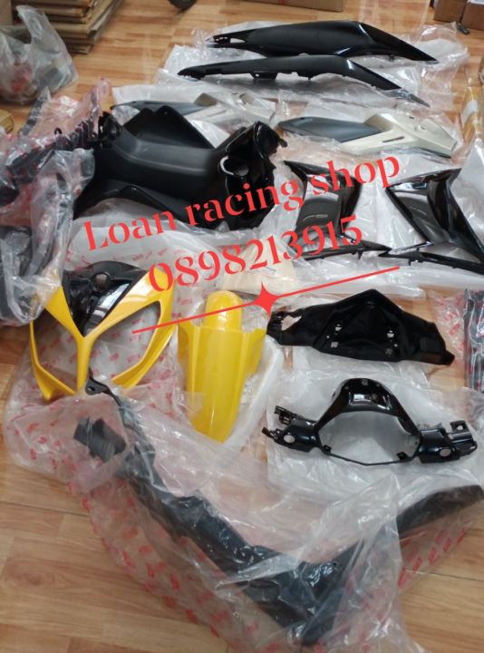 FULL DÀN ÁO NOUVO LX (NOUVO 4) MÀU VÀNG ĐEN 13 MÓN NHỰA MÀU 6 MÓN NHỰA NHÁM HÀNG ZIN CHÍNH HÃNG YAMAHA