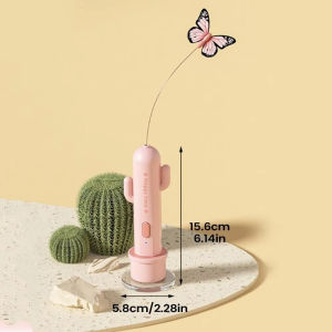 AP AIMAYAPET Interactive Cat Teaser Wand Suction Cup Butterfly Self Amusing Electric Feather Toy Laser Mainan Kucing