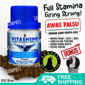 SEMPATI FREE GANTUNGAN BUAH Vitasheng Vitamin Jamu Pil Burung Merpati Balap Pos Tinggian Giring Keket Keras Terbang Tinggi Stabil Vitaseng Doping Merpati Balap