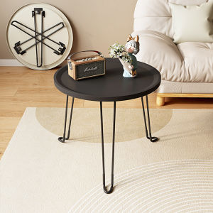 Folding Nordic Bed and Breakfast Side Table Simple Round Small Table Home Living Room Small Apartment Coffee Table Table