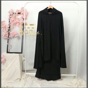 JILBAB JUMBO HERMOSA/JILBAB JUMBO HITAM/khimar handsplit/khimar jumbo hitam
