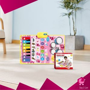 BabyShop-M378 Mainan Edukasi Anak Playmat 2IN1 Music Mat Piano Drum / Mainan Anak Karpet Alat Musik
