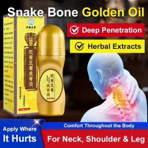 🔥Big Discount🔥SnakeBone Five Venom Golden Bone Oil Joint Massage Oil Essential Oil Snake Bone Five Venoms Gold Bone Oil Joint Pain Relief Massage Oil For Neck Shoulder Back Leg Muscle Ache Herbal Essential Oil Blend