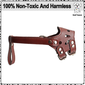 [🇵🇭 Stock&COD]Dog Muzzle Mask PU Leather Pet dog mouth cover anti bite Anti Bark Bite Chew Safety For Medium Dogs Adjustable Breathing Mask Breathing Mouth Soft Mouth Cover Anti Bite Anti Ingestion Pet Dog Mouth Cover Pet Training Accessories