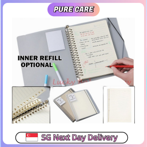 【Pure Care】 A4/B5/A5 Loose Leaf Binder Document File/Clips/Notebook 60pcs Refill Paper