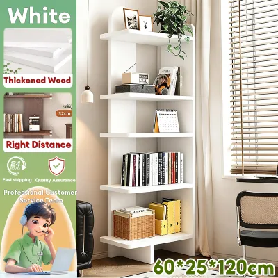 SUNNY 3 Color Wooden Book Shelf Corner Book Rack Multi-Layer Corner Storage Rack For Living Room