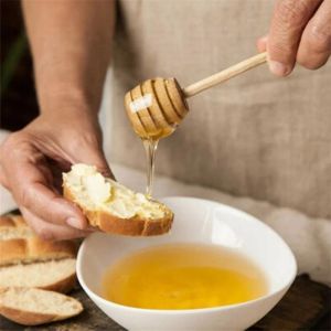 Polocat Wooden honey spoon long handle dessert utensil honey pot supply