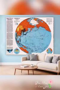 World map tapestry background cloth for covering imperfections decorating the living room bedroom headboard and as a photo background offering a high-end feel wall hanging fabric