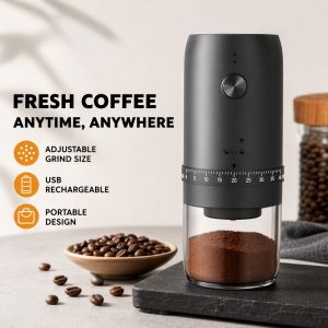 Portable Electric Coffee Grinder Usb Rechargeable 40 Adjustable Grind Level Cordless Coffee Mill
