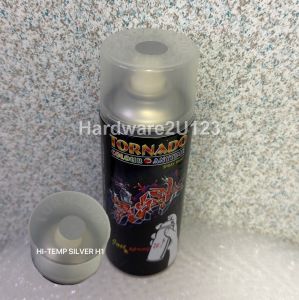 TORNADO SPRAY PAINT 3 STAR HI-TEMP H1 (SILVER) /H2 (BLACK)400ML