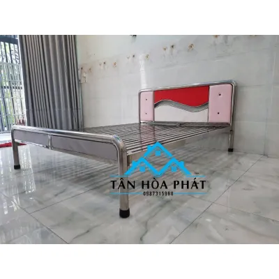 Giường ngủ inox tròn cao cấp nhiều kích thước từ 1m đến 1m8x2m Mẫu 04 - miễn phí giao hàng lắp ráp tận nơi tại Hồ Chí Minh xưởng nhà bao giá tốt