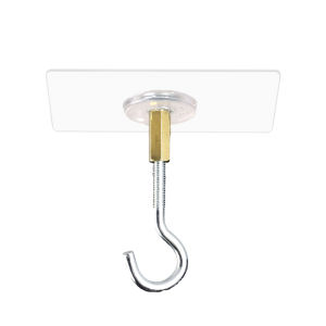 Simple Design Punch-Free Hook Strong Self Adhesive Coat Sundries Hooks Ceiling Door Hanging Wall Rack Plants Wind Chimes Storage Tool