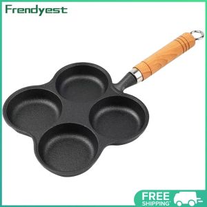 COD [Free Shipping] Multi-Functional 4-Hole Egg Pan Non Stick Egg and Burger Maker Non Stick Coating Perfect for Breakfast and Sandwiches